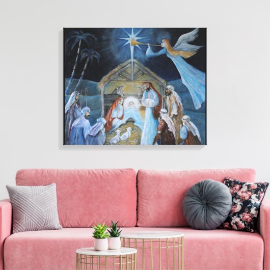 kerstvakantie canvas afdruk (Insitu (Woonkamer))