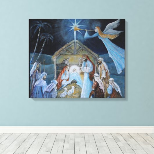 kerstvakantie canvas afdruk (Insitu (Houten vloer))