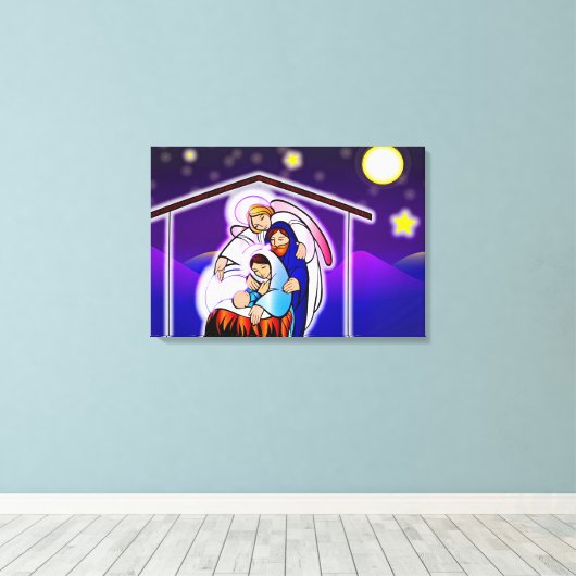 kerstvakantie canvas afdruk (Insitu (Houten vloer))