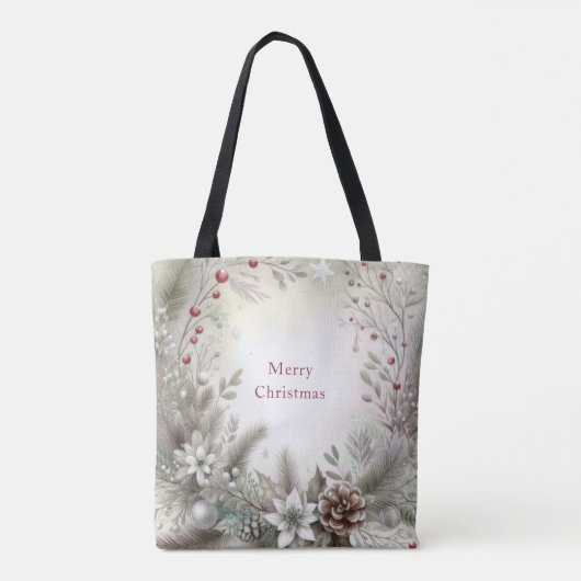 Kerstvakantie Canvas tas (Achterkant)
