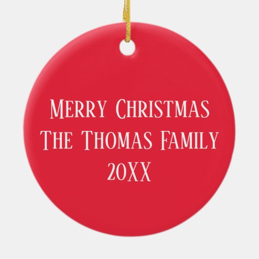 Kerstvakantie Charm Patroon 01 - Gepersonaliseerd Keramisch Ornament (Achterkant)