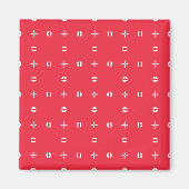 Kerstvakantie Charm Patroon 09 - Magneet (Voorkant)