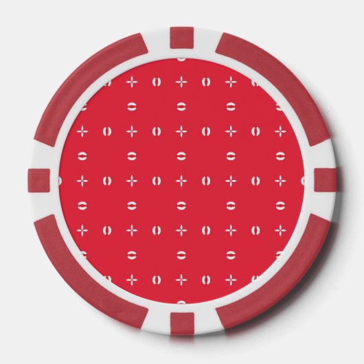 Kerstvakantie Charm Patroon 09 - Poker Chips (Voorkant)