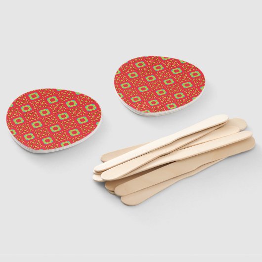 Kerstvakantie Charm Pattern 01 - Handwaaier (Niet-gemonteerd)