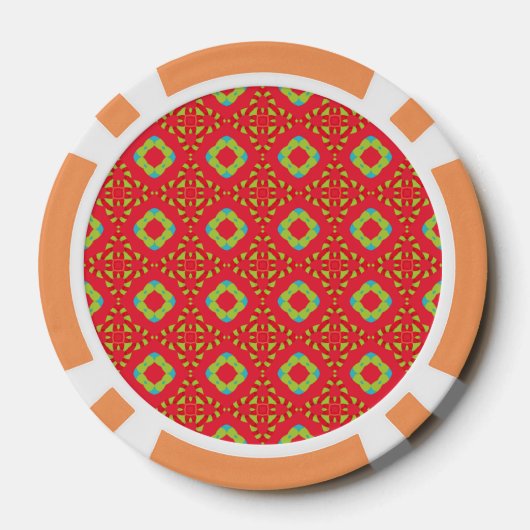 Kerstvakantie Charm Pattern 01 - Poker Chips (Achterkant)