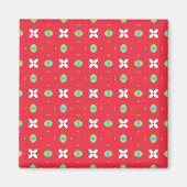 Kerstvakantie Charm Pattern 02 - Magneet (Voorkant)