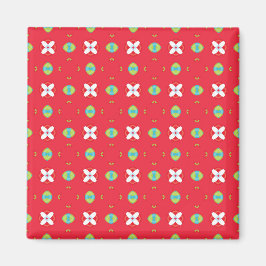 Kerstvakantie Charm Pattern 02 - Magneet