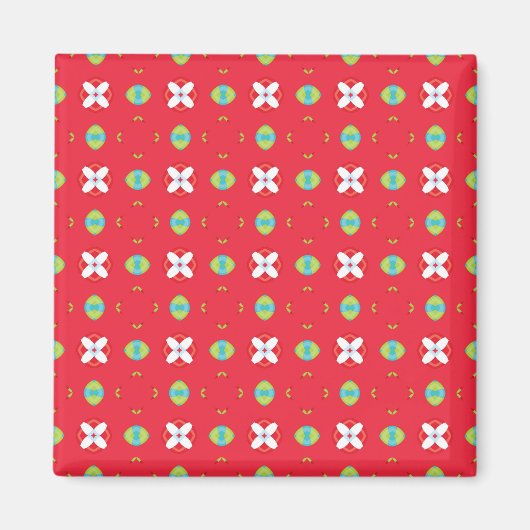 Kerstvakantie Charm Pattern 02 - Magneet (Voorkant)
