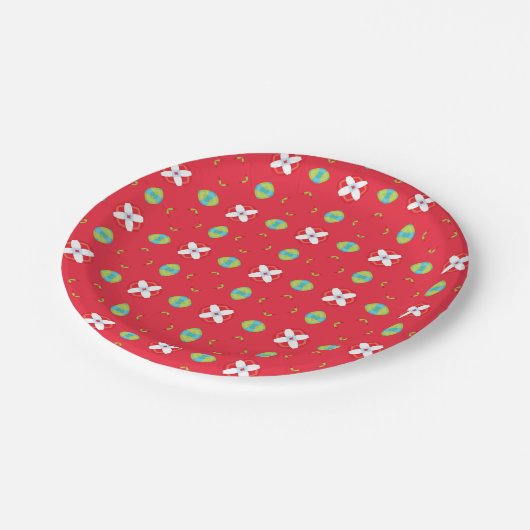 Kerstvakantie Charm Pattern 02 - Papieren Bordje (Gekanteld)