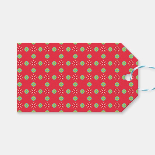 Kerstvakantie Charm Pattern 03 - Cadeaulabel (Voorkant (Horizontaal))