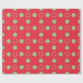 Kerstvakantie Charm Pattern 03 - Cadeaupapier (Vlak)