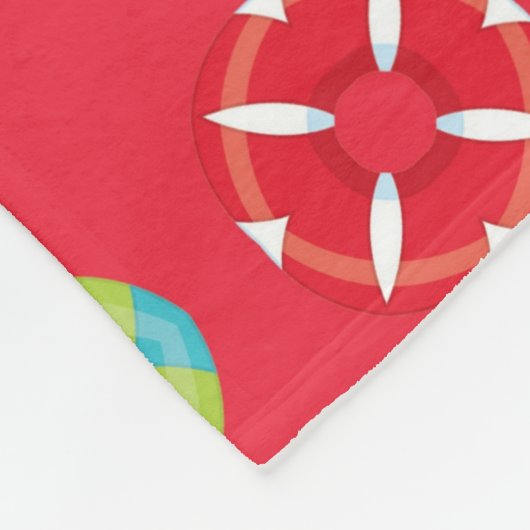 Kerstvakantie Charm Pattern 03 - Fleece Deken (Hoek)