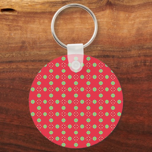 Kerstvakantie Charm Pattern 03 - Sleutelhanger (Voorkant)