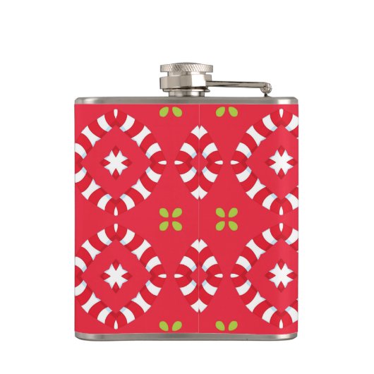 Kerstvakantie Charm Pattern 04 - Heupfles (Achterkant)