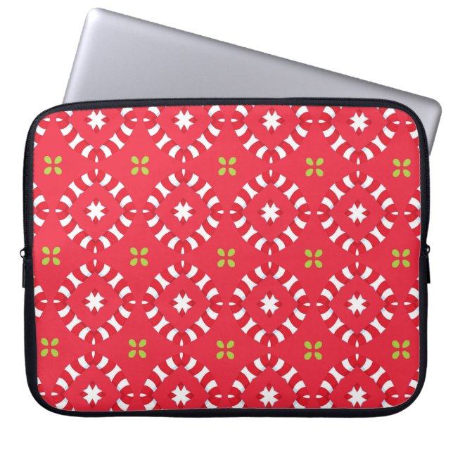 Kerstvakantie Charm Pattern 04 - Laptop Sleeve (Voorkant)