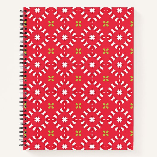 Kerstvakantie Charm Pattern 04 - Notitieboek (Voorkant)