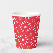 Kerstvakantie Charm Pattern 04 - Papieren Bekers (Voorkant)
