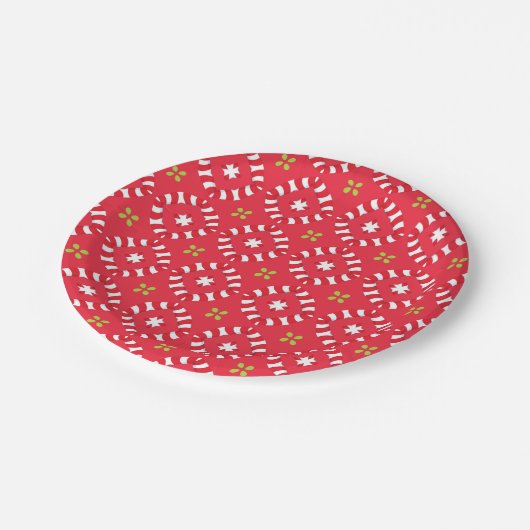Kerstvakantie Charm Pattern 04 - Papieren Bordje (Gekanteld)