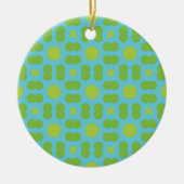 Kerstvakantie Charm Pattern - Gepersonaliseerd Keramisch Ornament (Voorkant)