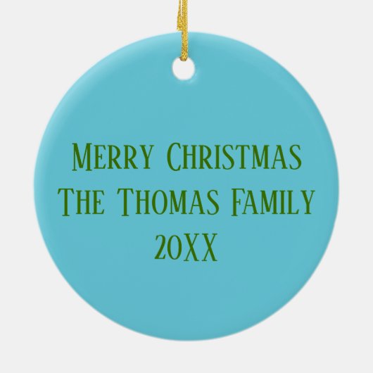 Kerstvakantie Charm Pattern - Gepersonaliseerd Keramisch Ornament (Achterkant)