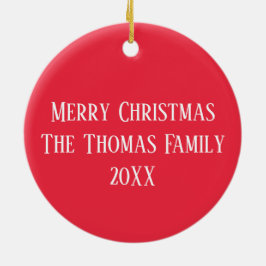 Kerstvakantie Charme Patroon 01 - Gepersonaliseerd Keramisch Ornament