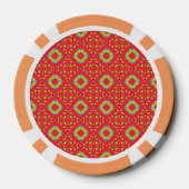 Kerstvakantie Charme Patroon 01 -  Poker Chips (Achterkant)