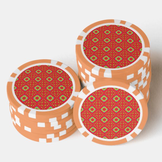 Kerstvakantie Charme Patroon 01 -  Poker Chips (Opstapeling)