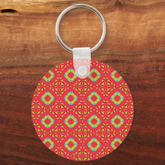 Kerstvakantie Charme Patroon 01 - Sleutelhanger (Achterkant)