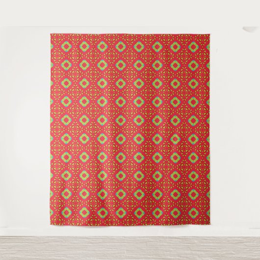 Kerstvakantie Charme Patroon 01 - Wandkleed (Voorkant)