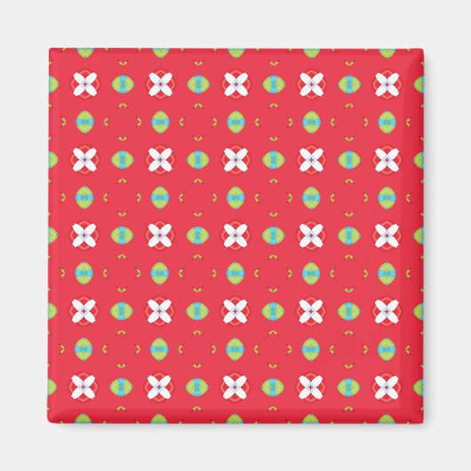 Kerstvakantie Charme Patroon 02 - Magneet (Voorkant)