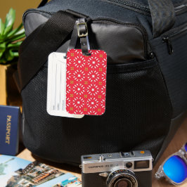 Kerstvakantie Charme Patroon 04 - Bagagelabel