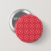 Kerstvakantie Charme Patroon 04 - Ronde Button 5,7 Cm (Voorkant /achterkant)