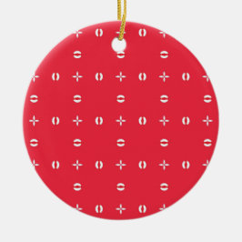 Kerstvakantie Charme Patroon 09 - Keramisch Ornament