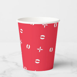 Kerstvakantie Charme Patroon 09 - Papieren Bekers