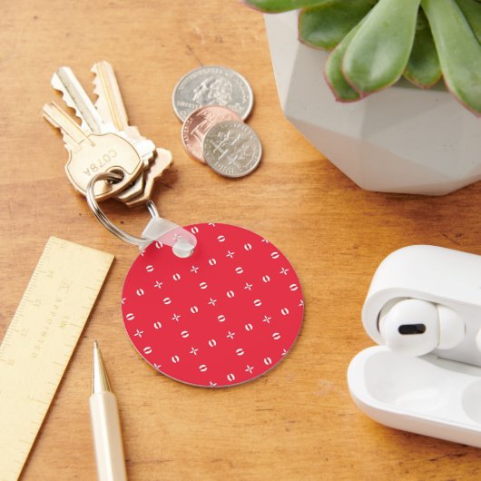 Kerstvakantie Charme Patroon 09 - Sleutelhanger (Bureau)