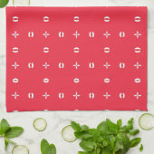 Kerstvakantie Charme Patroon 09 -  Theedoek (Gevouwen)