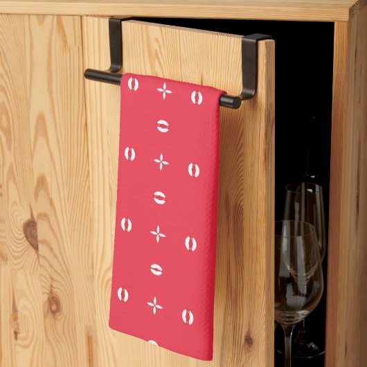 Kerstvakantie Charme Patroon 09 -  Theedoek (Derde Gevouwen)