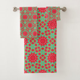 Kerstvakantie Charme Patroon  Bad Handdoek