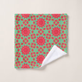 Kerstvakantie Charme Patroon Bad Handdoek (Wasdoekje)