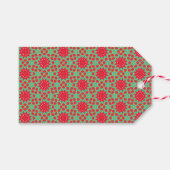 Kerstvakantie Charme Patroon  Cadeaulabel (Voorkant (Horizontaal))
