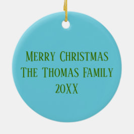 Kerstvakantie Charme Patroon - Gepersonaliseerd Keramisch Ornament