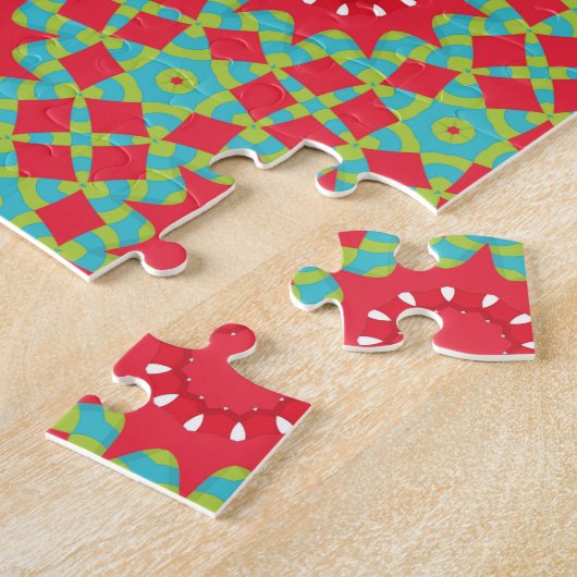Kerstvakantie Charme Patroon Legpuzzel (Zijkant)