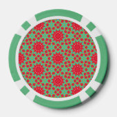 Kerstvakantie Charme Patroon Poker Chips (Achterkant)