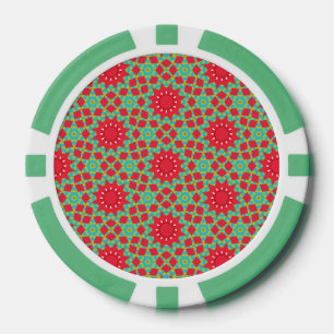 Kerstvakantie Charme Patroon Poker Chips
