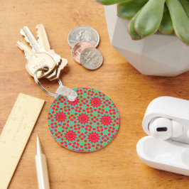 Kerstvakantie Charme Patroon  Sleutelhanger