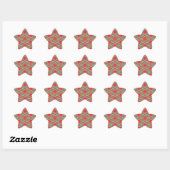 Kerstvakantie Charme Patroon - Ster Sticker (Vel)