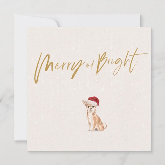 Kerstvakantie Chihuahua hond vrolijke groet (Voorkant)