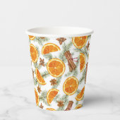 Kerstvakantie Citrus Spice Papieren Bekers (Voorkant)