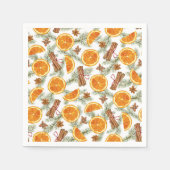 Kerstvakantie Citrus Spice Patroon Servet (Voorkant)