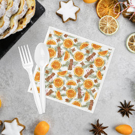 Kerstvakantie Citrus Spice Patroon Servet